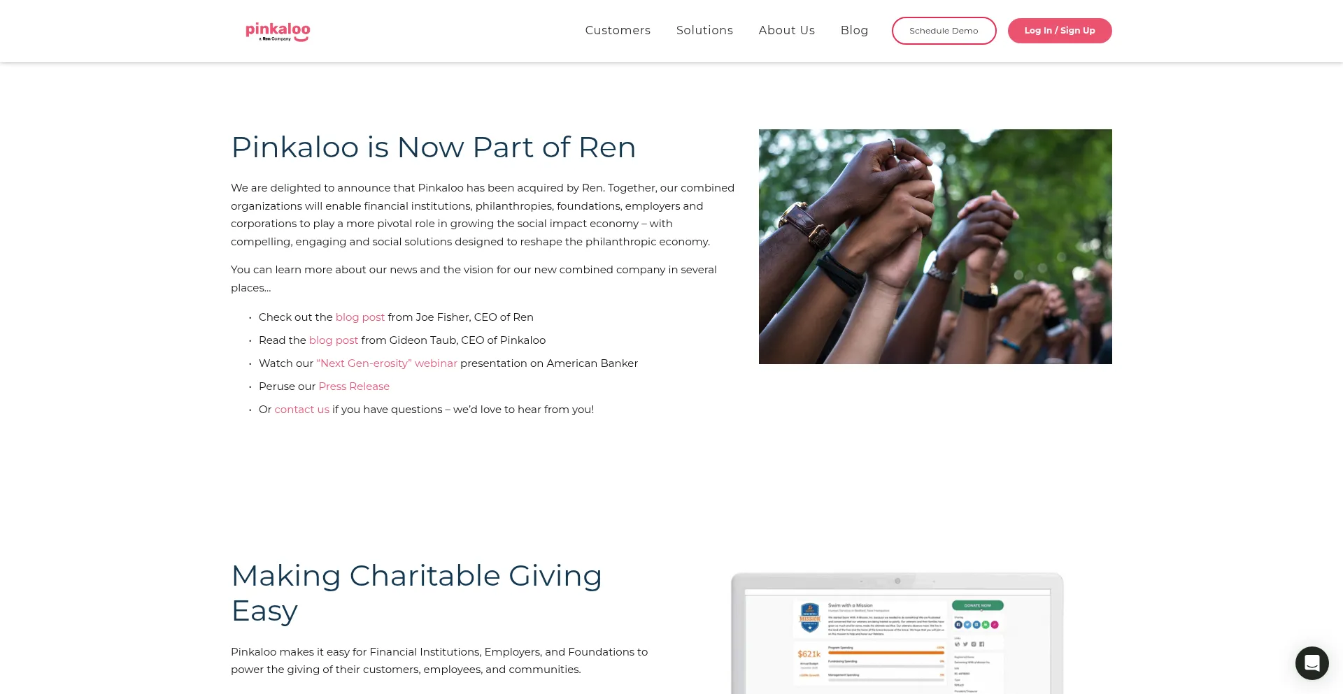 Website screenshot of Pinkaloo.com