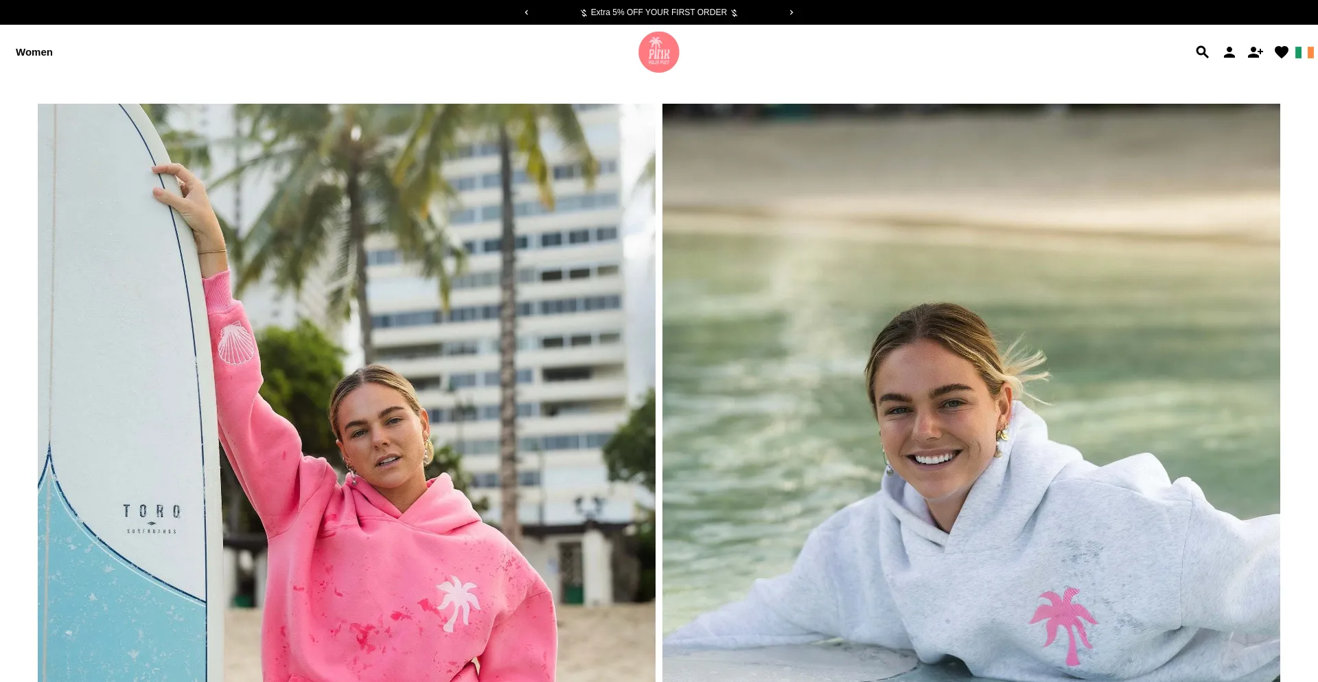 Website screenshot of Pinkpalmpuff-ie.com