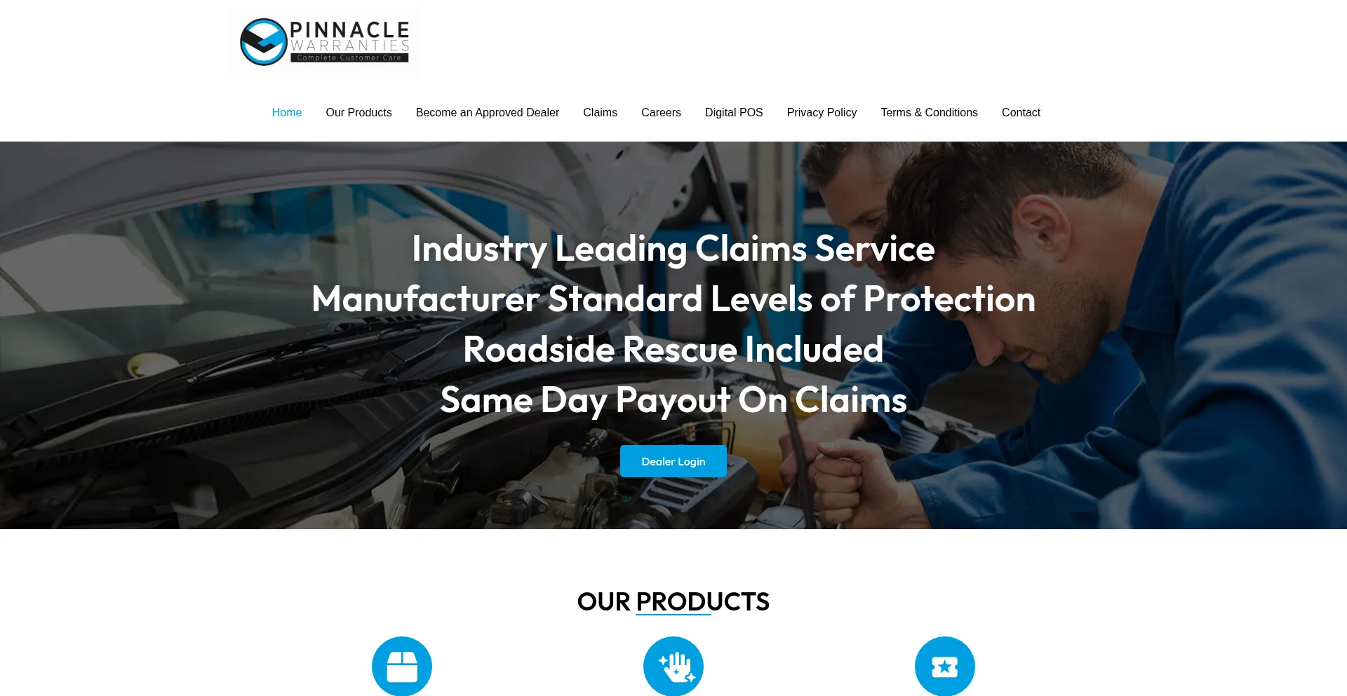 Pinnaclewarranties.co.uk Screenshot