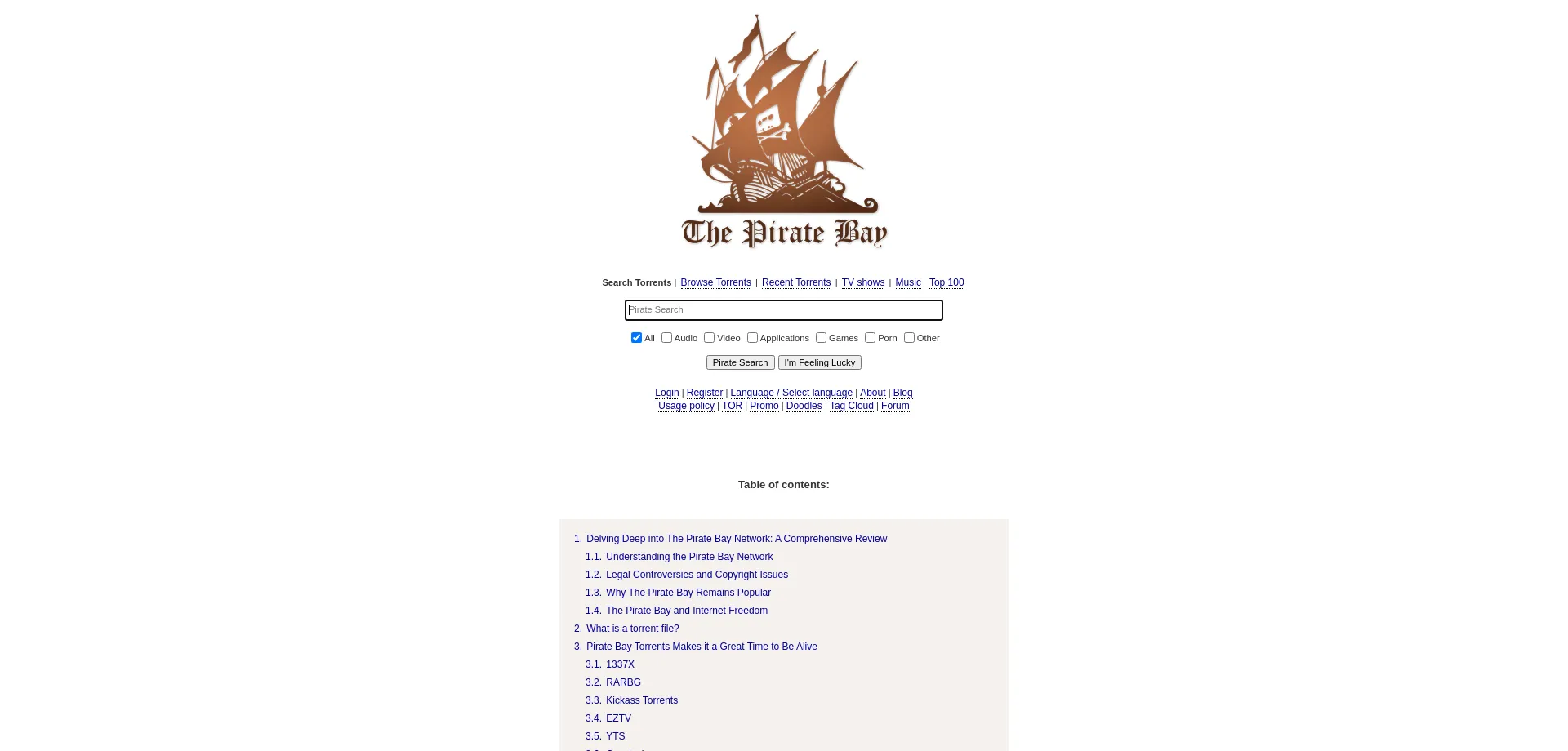 Pirate-bay-proxy.org Scan Report