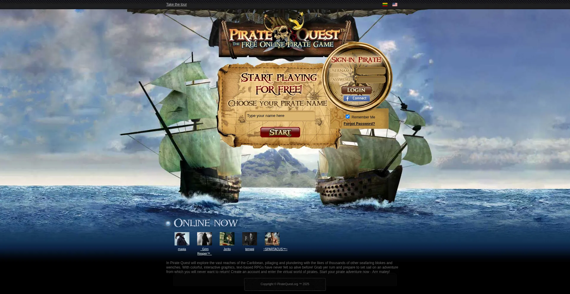 Piratequest.org Screenshot