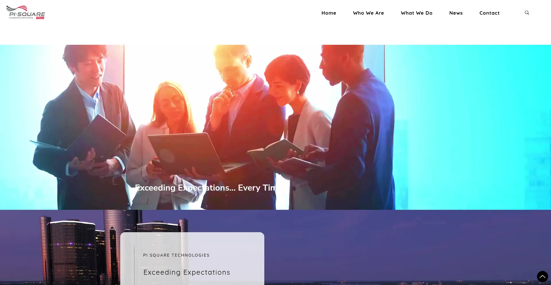 Website screenshot of Pisquaretech.com