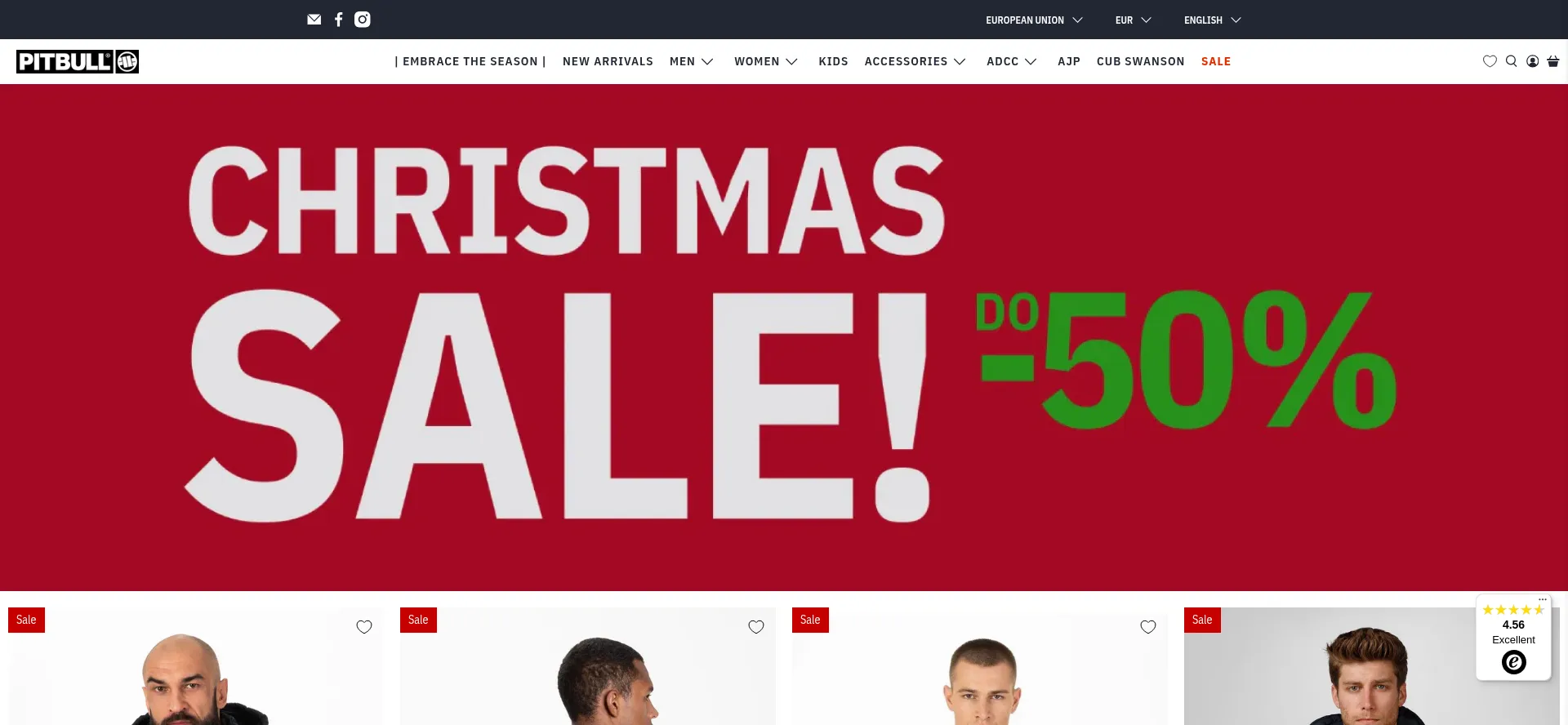 Website screenshot of Pitbull.eu