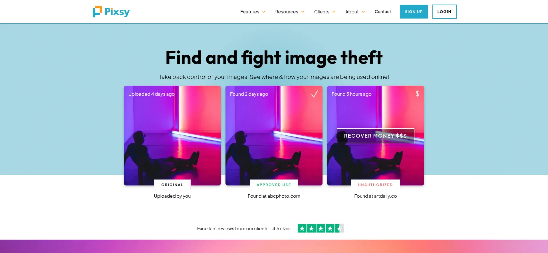 Pixsy.com Screenshot