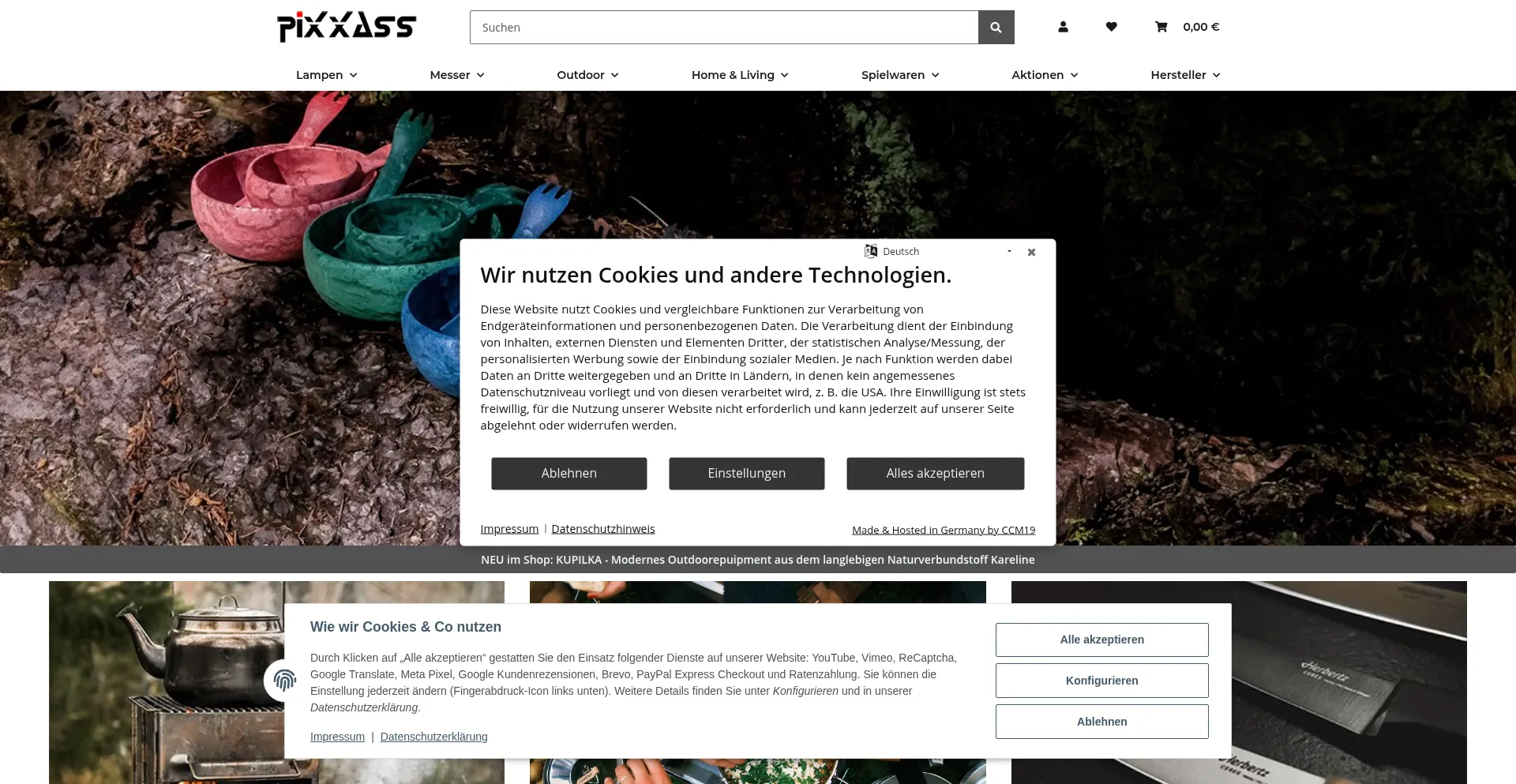 Website screenshot of Pixxass.de