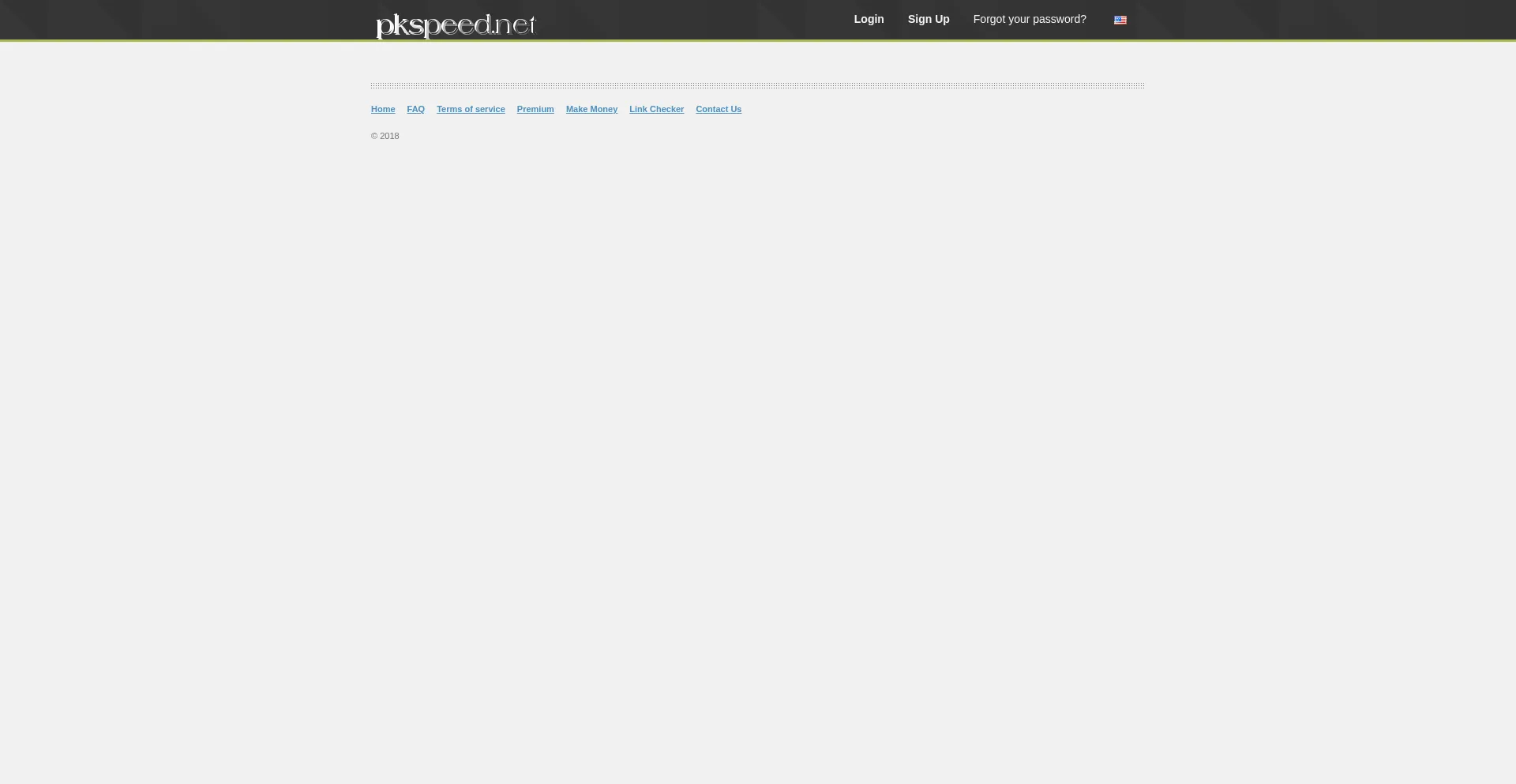 Website screenshot of Pkspeed.net