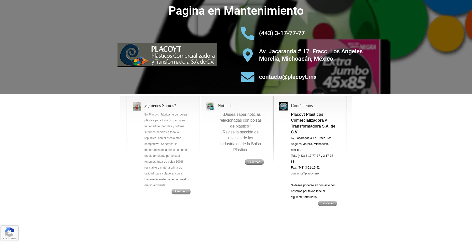 Website screenshot of Placoyt.mx