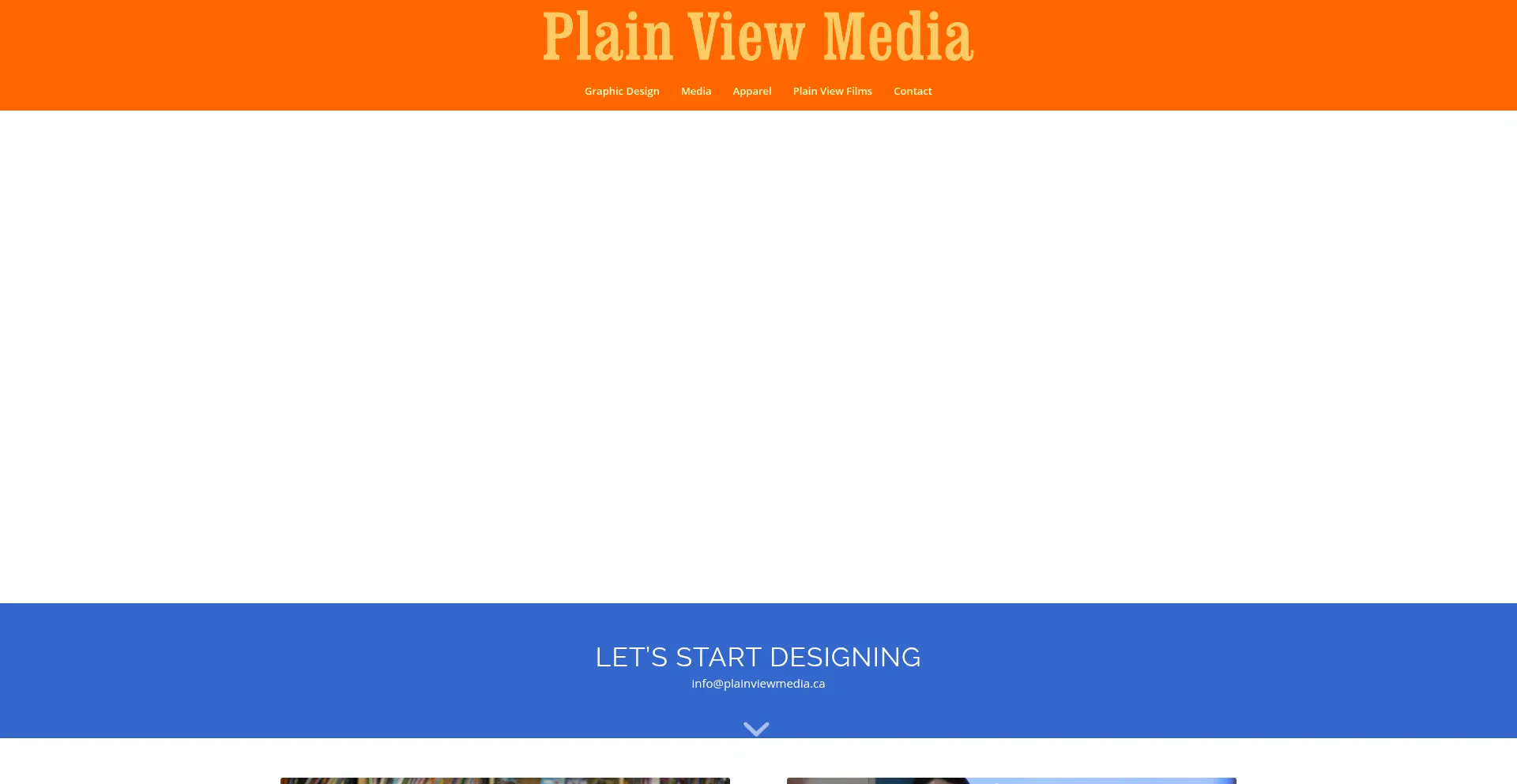 Website screenshot of Plainviewmedia.ca