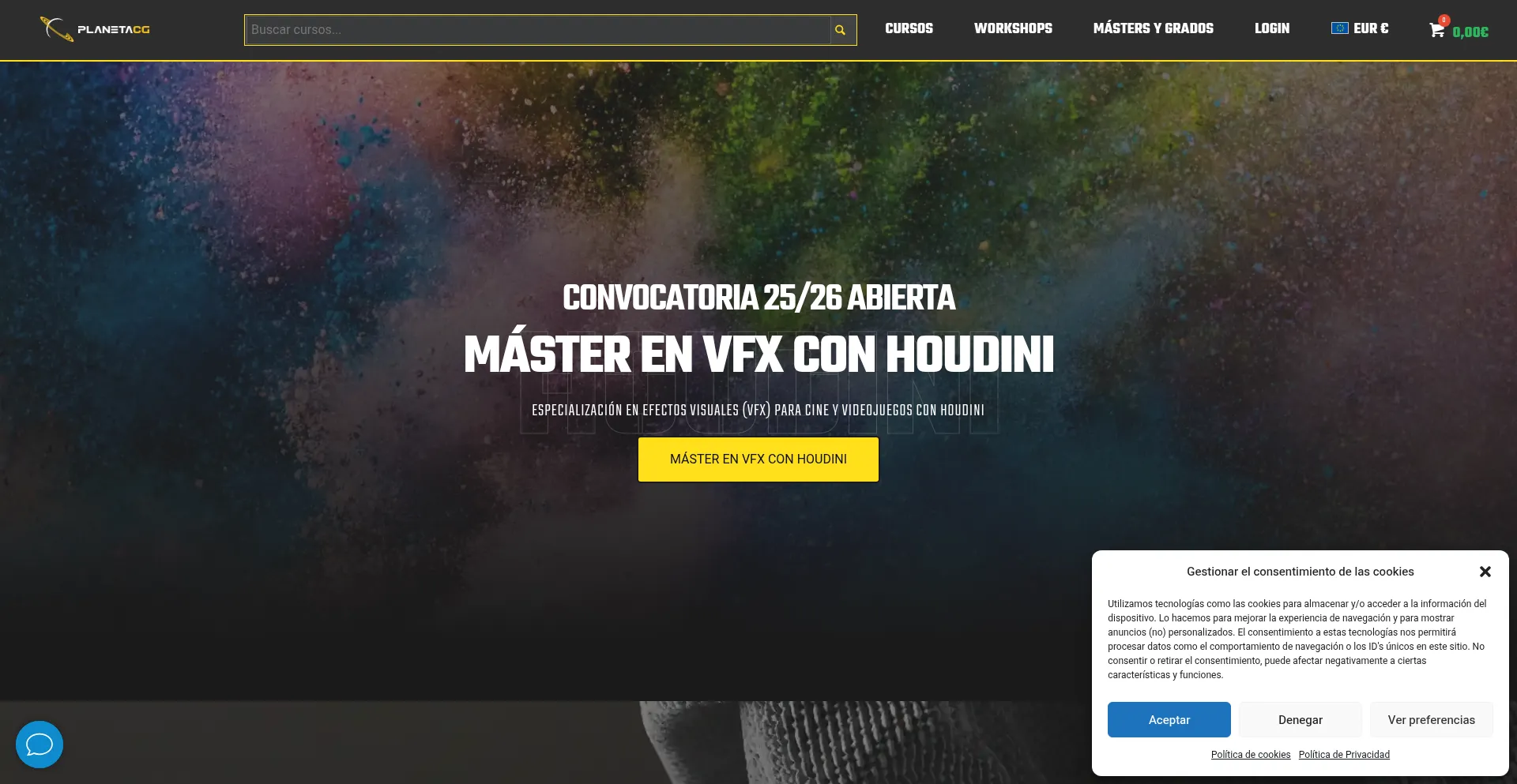 Website screenshot of Planetacg.com