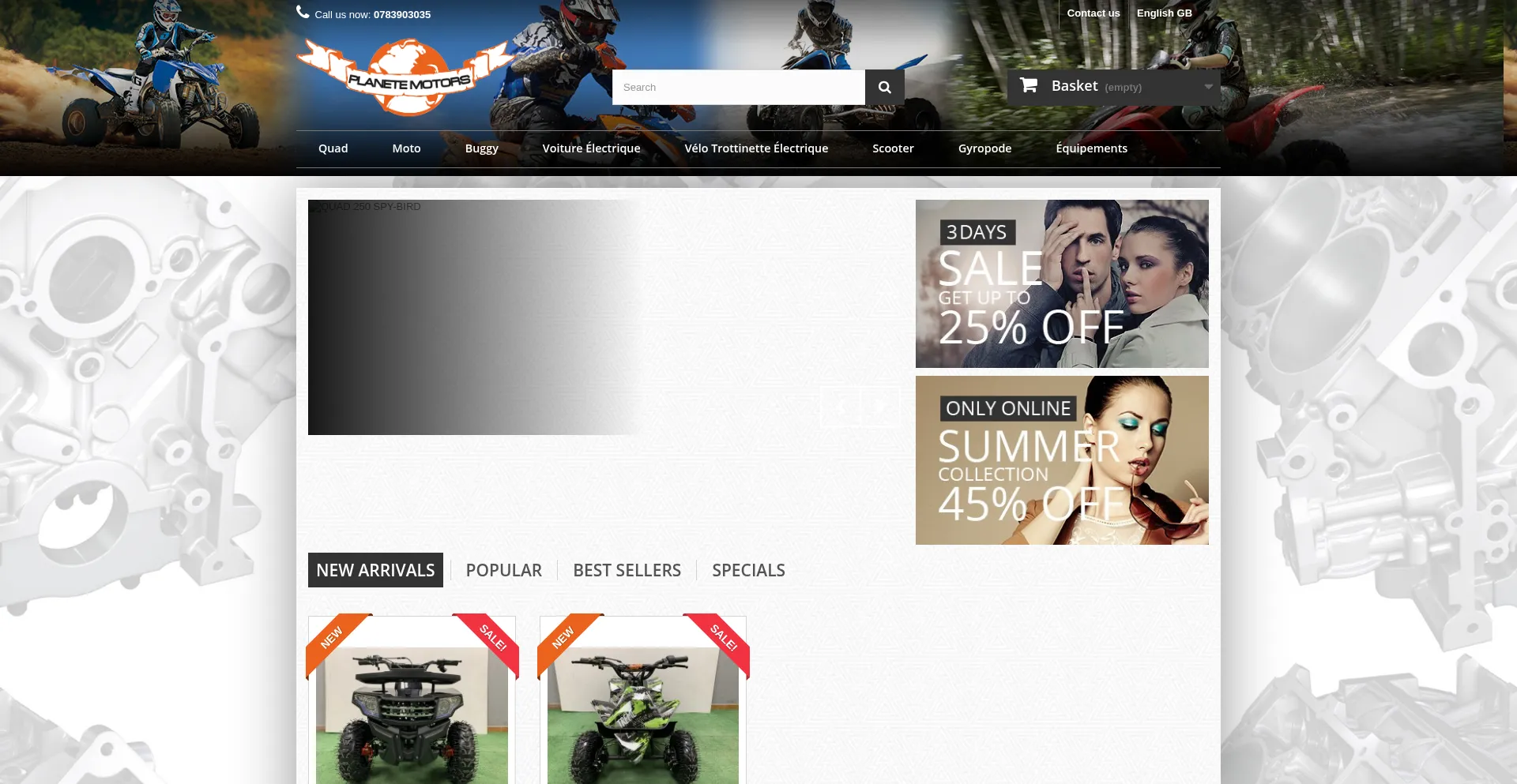 Website screenshot of Planetemotors.fr