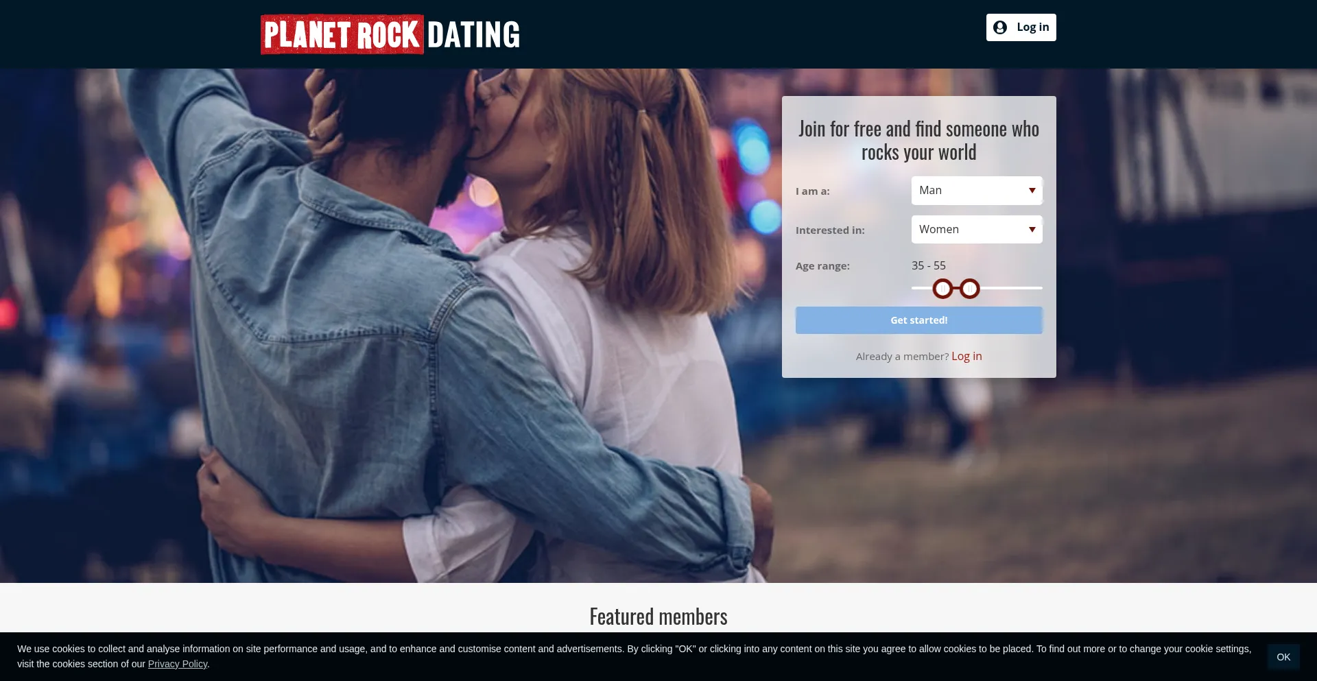 Planetrockdating.com Screenshot