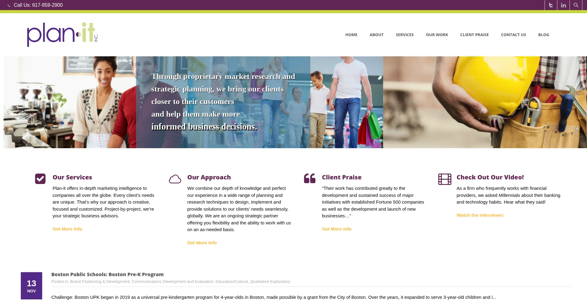 Website screenshot of Planitmktg.com