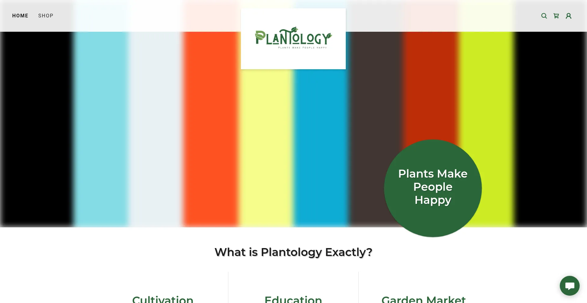 Website screenshot of Plantology.com