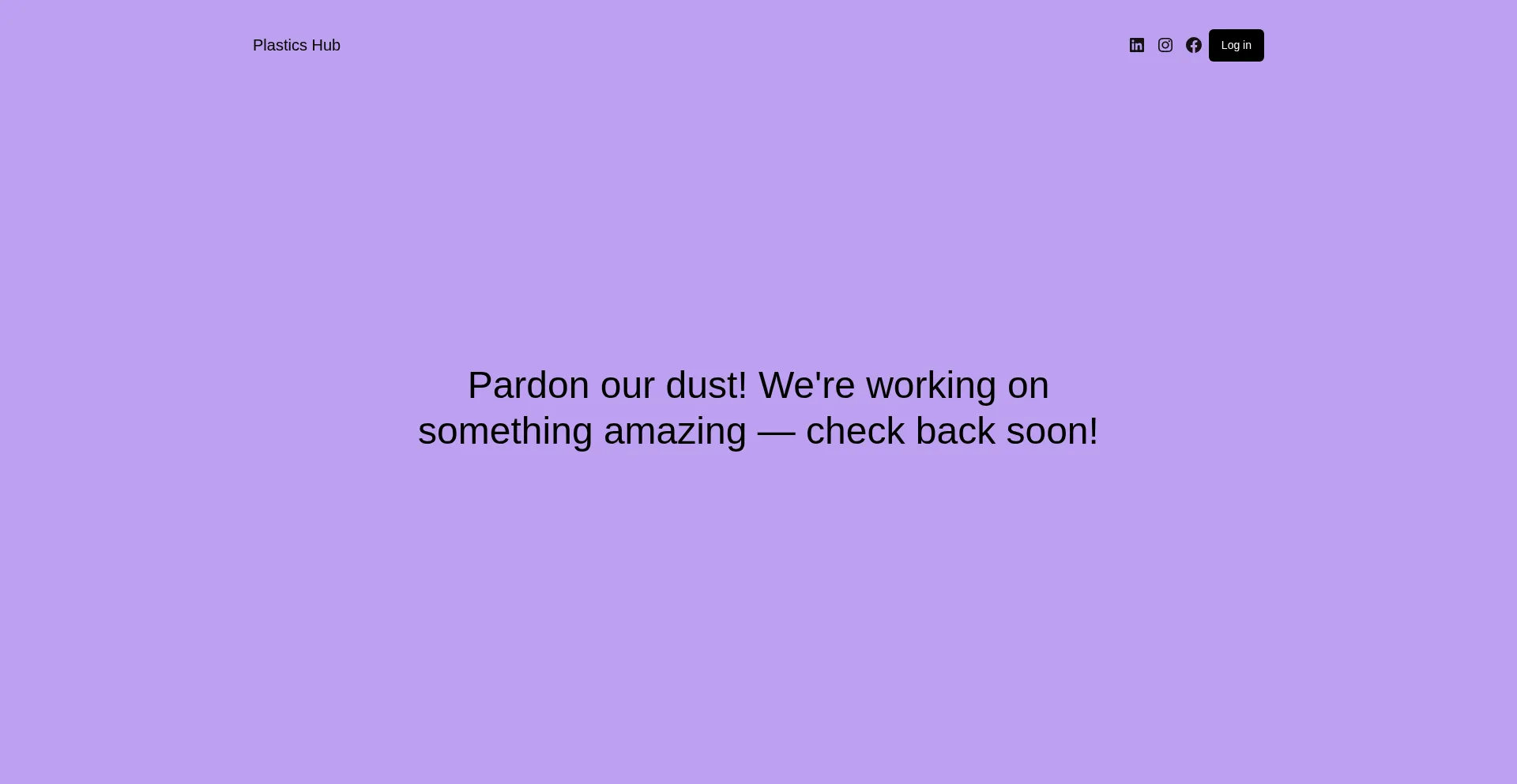 Website screenshot of Plasticshub.com