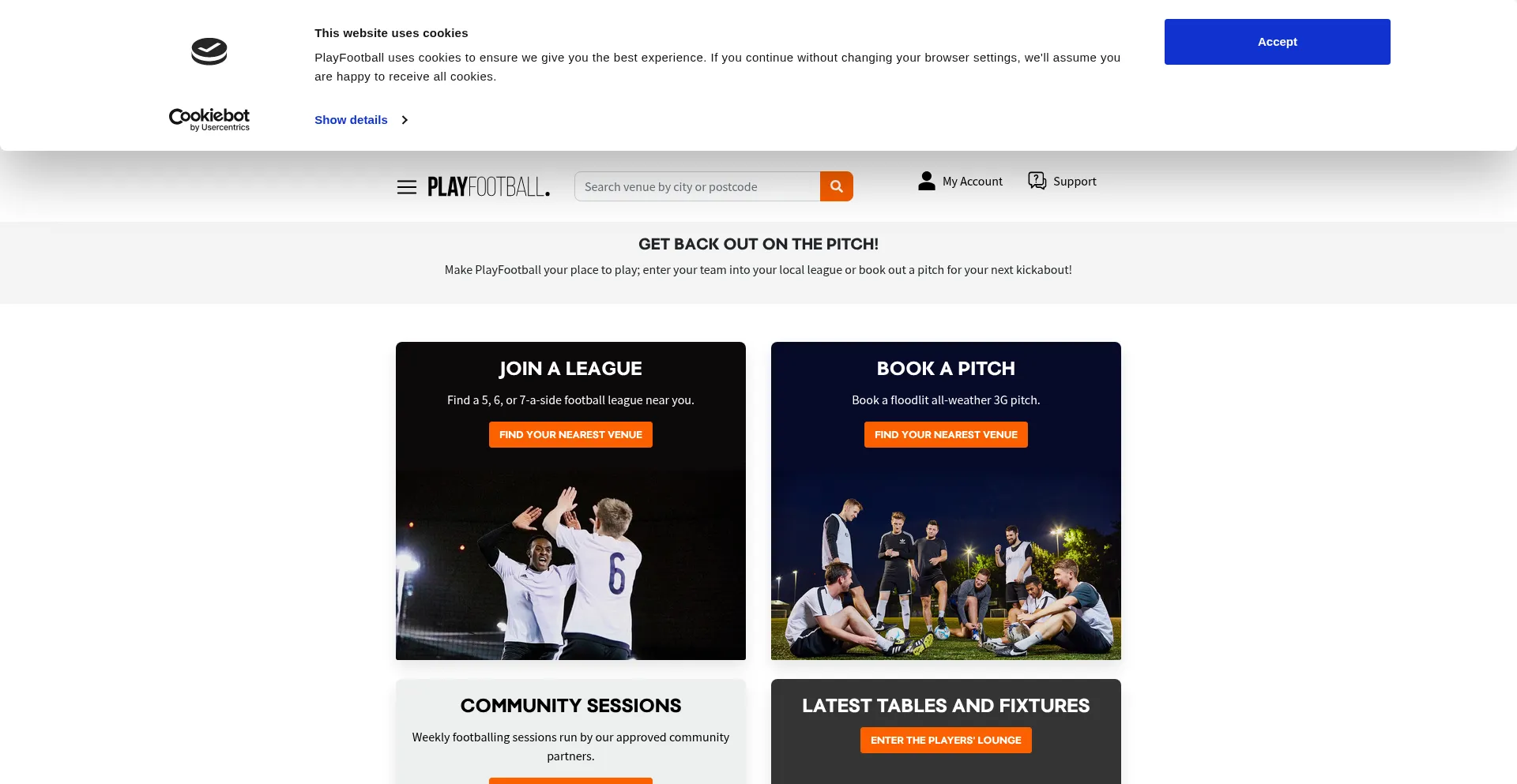 Playfootball.net Screenshot