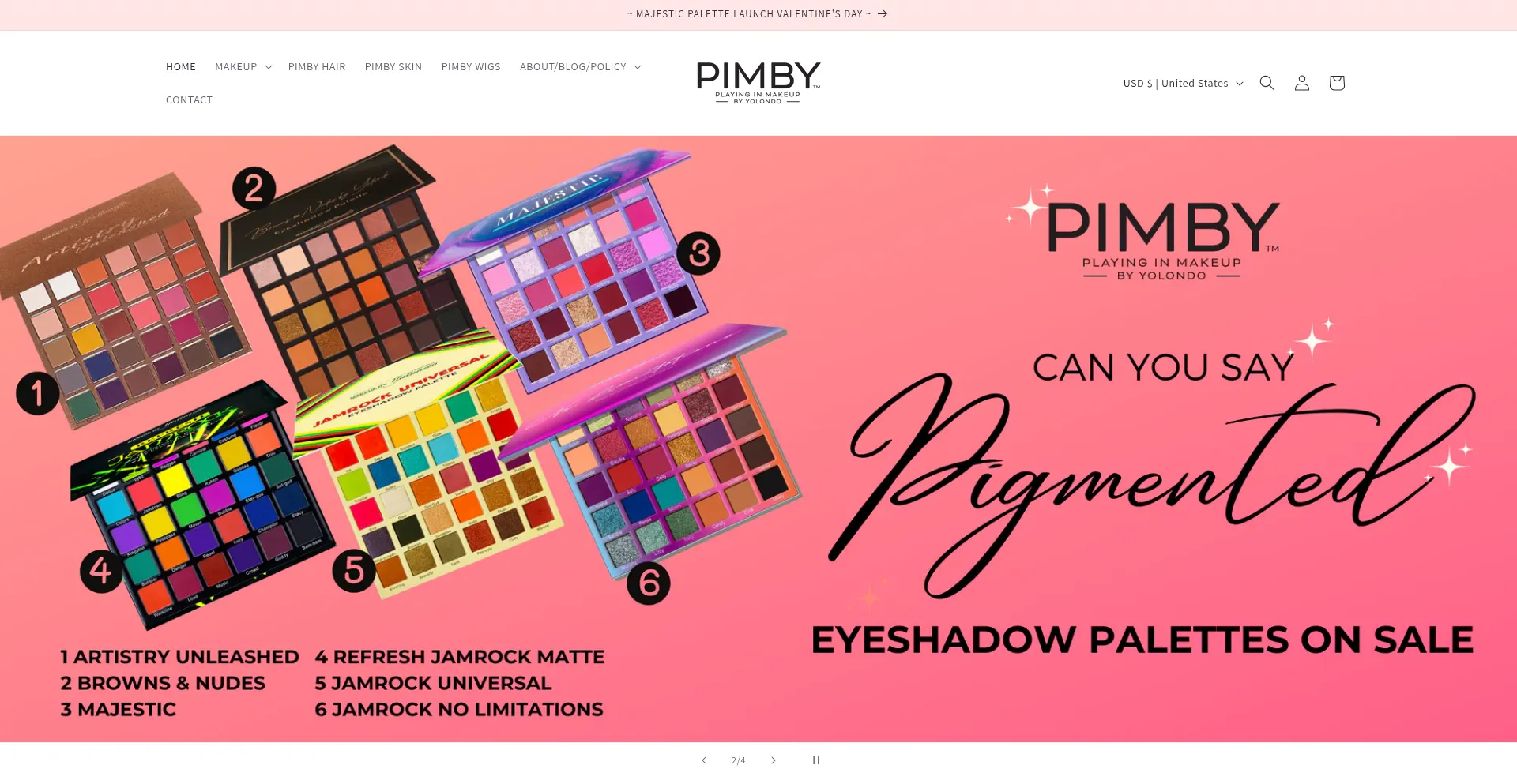 Website screenshot of Playinginmakeupbyyolondo.com