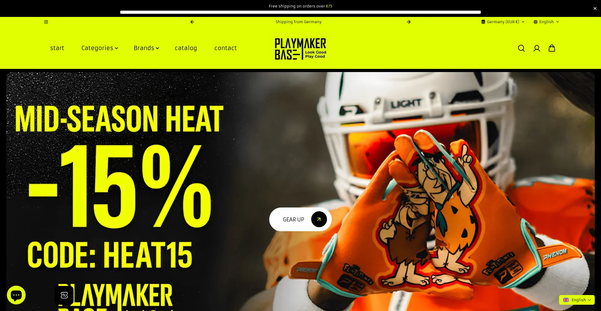 Website screenshot of Playmakerbase.com