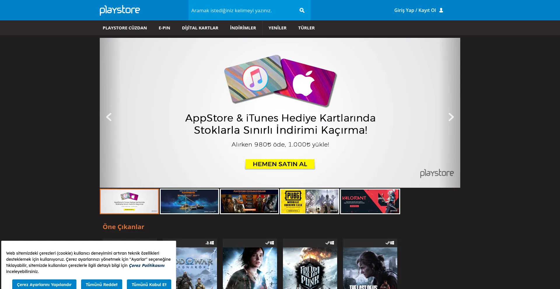 Website screenshot of Playstore.com