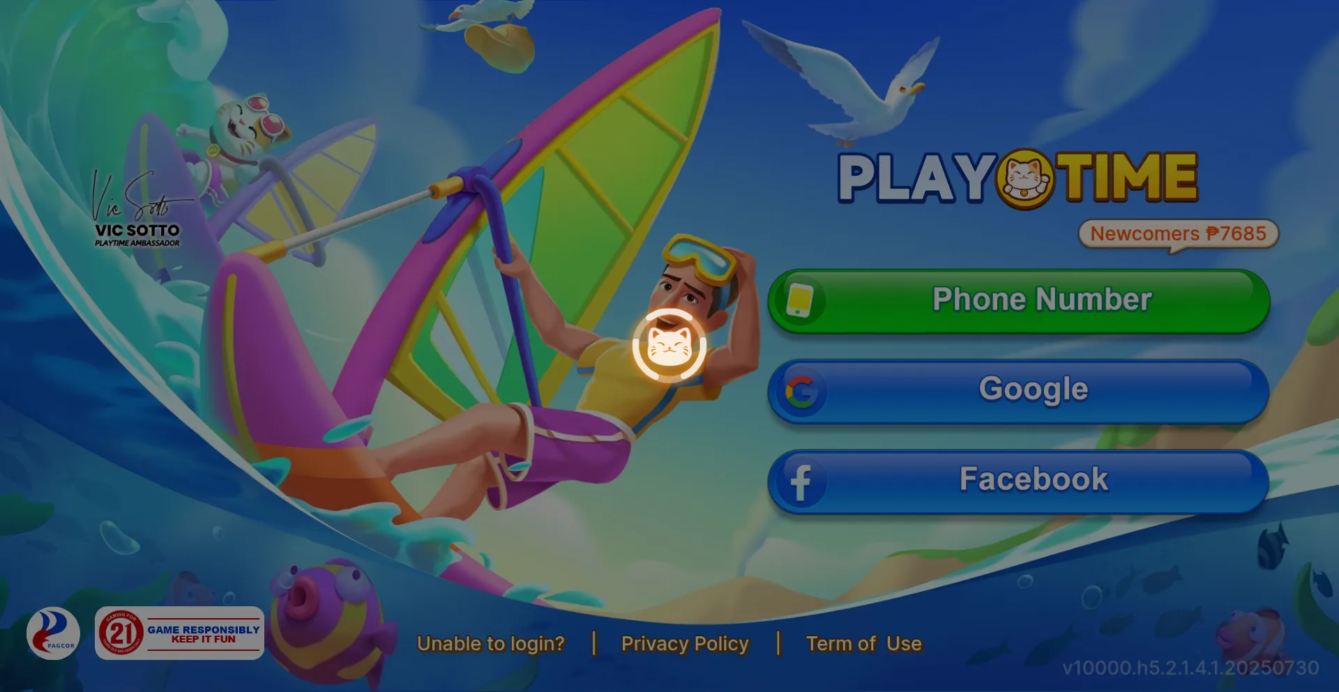 Website screenshot of Playtime.ph
