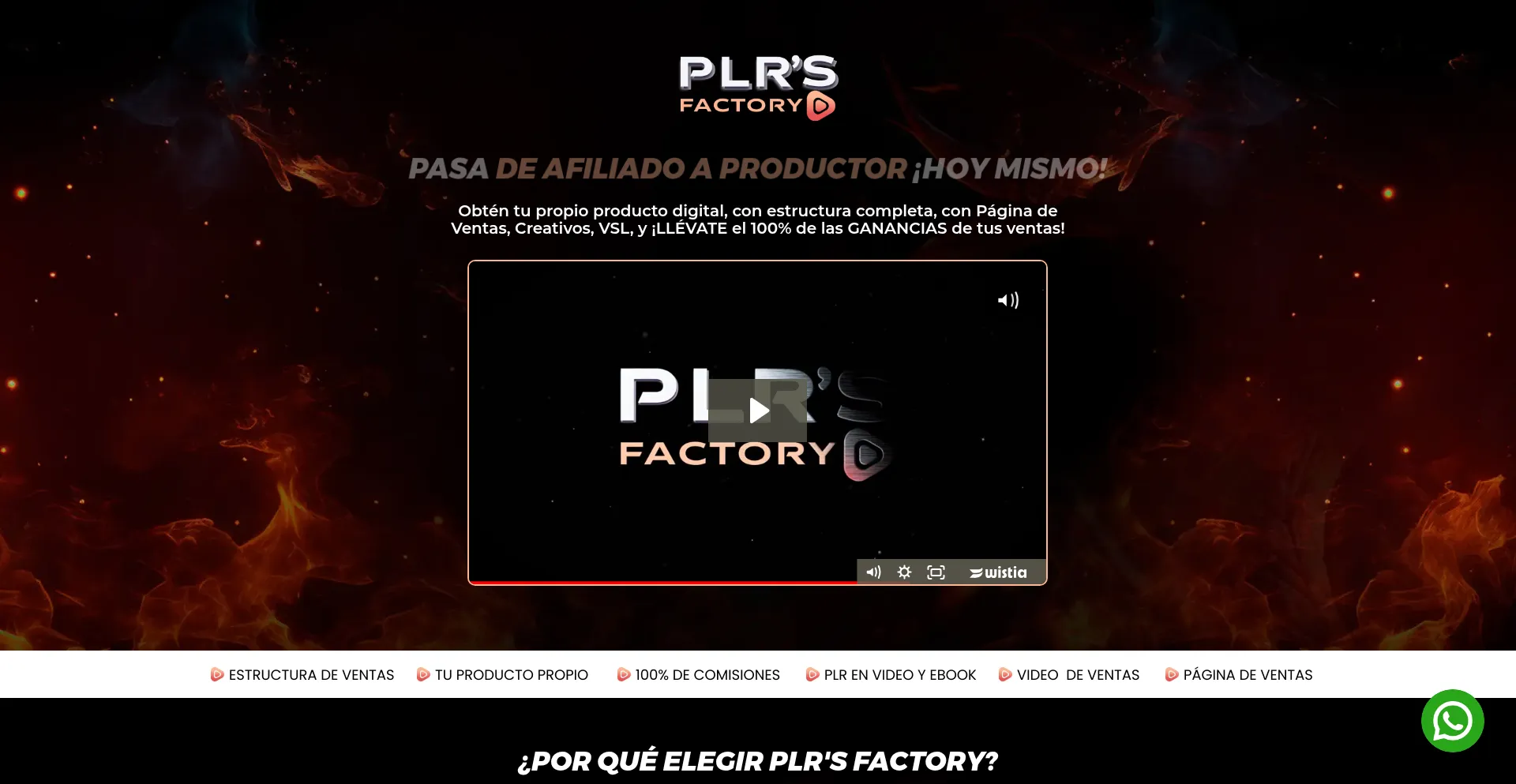 Website screenshot of Plrsfactory.com