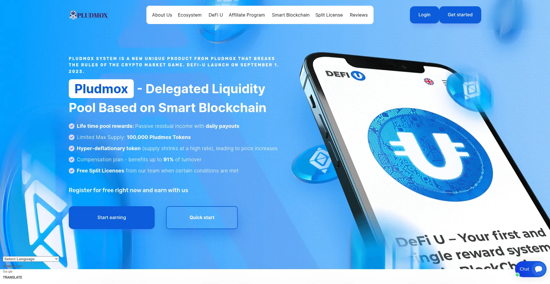 Website screenshot of Pludmox.net