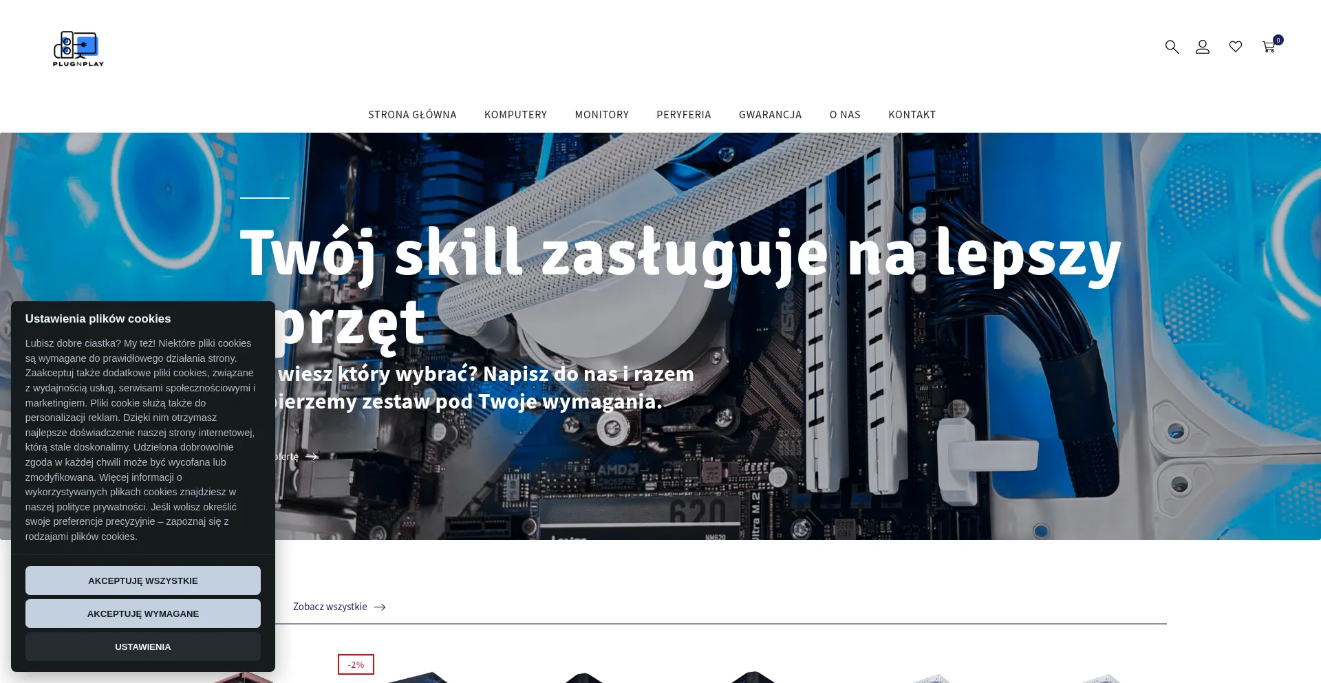 Website screenshot of Plugnplay.sklep.pl