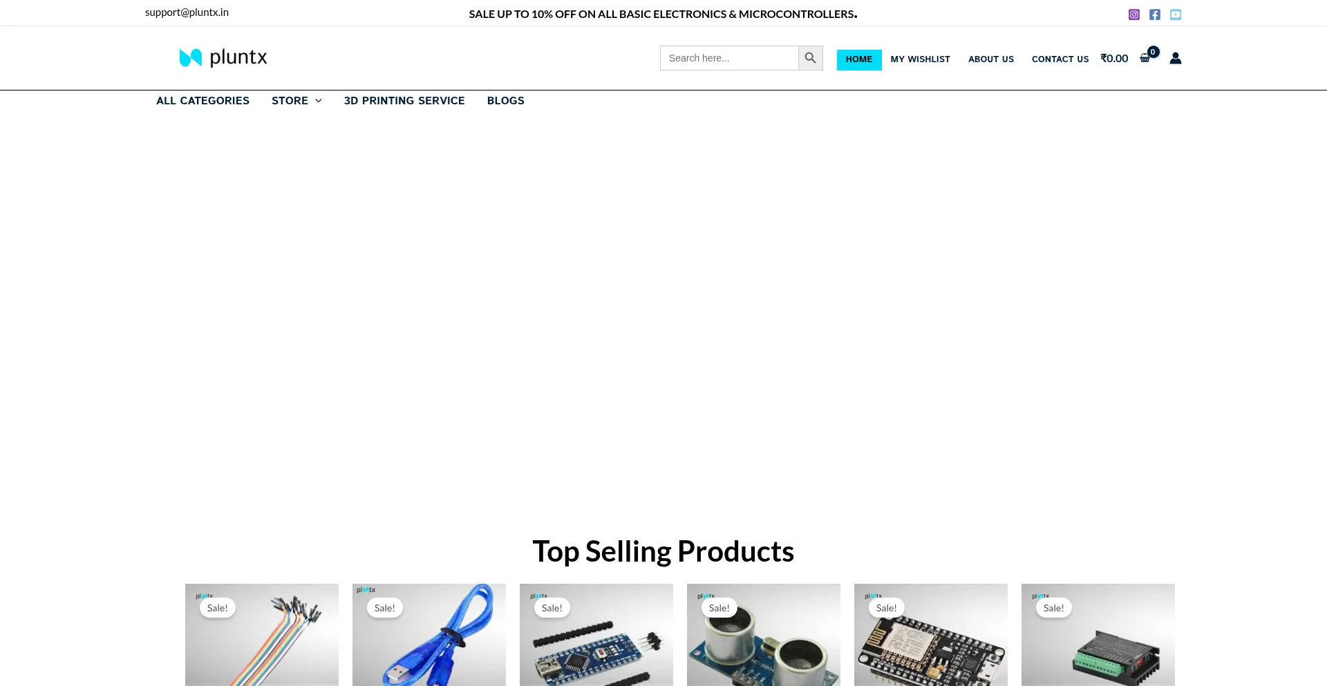 Website screenshot of Pluntx.in