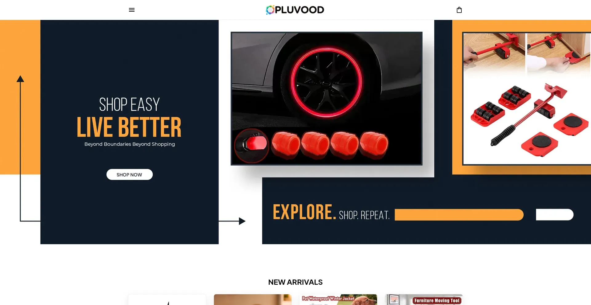 Website screenshot of Pluvood.com