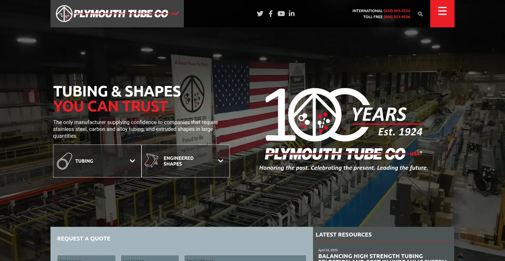 Website screenshot of Plymouth-company.com