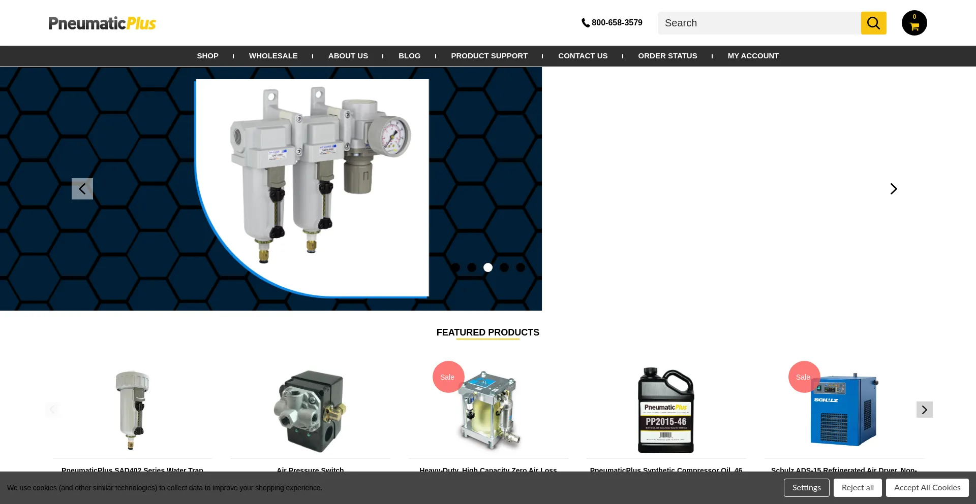 Website screenshot of Pneumaticplus.com
