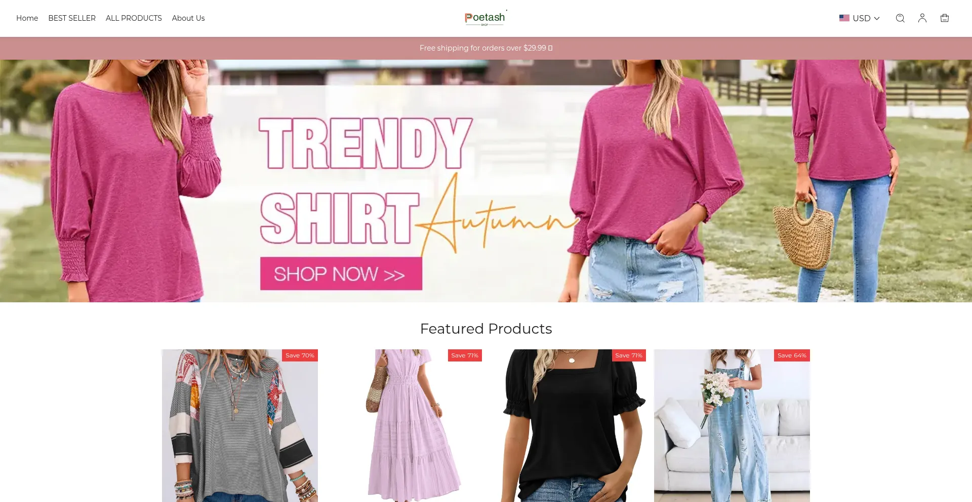 Website screenshot of Poetash.com