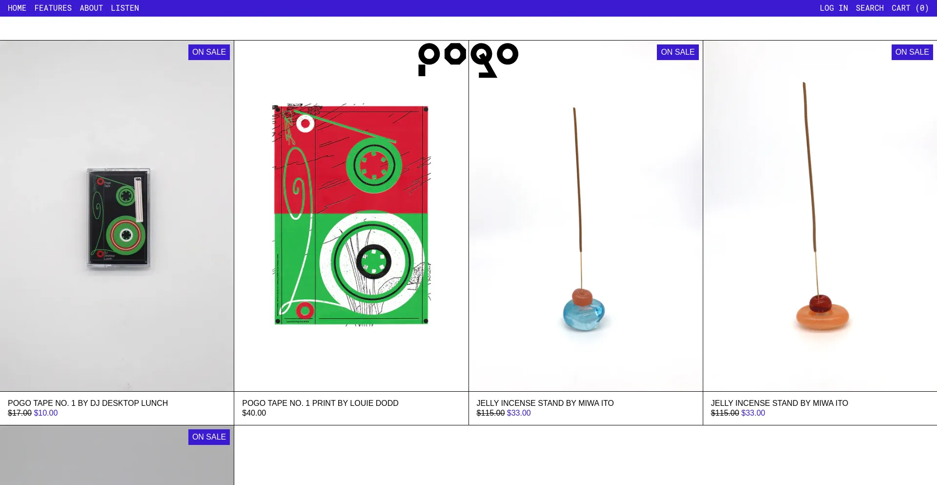 Website screenshot of Pogo.store