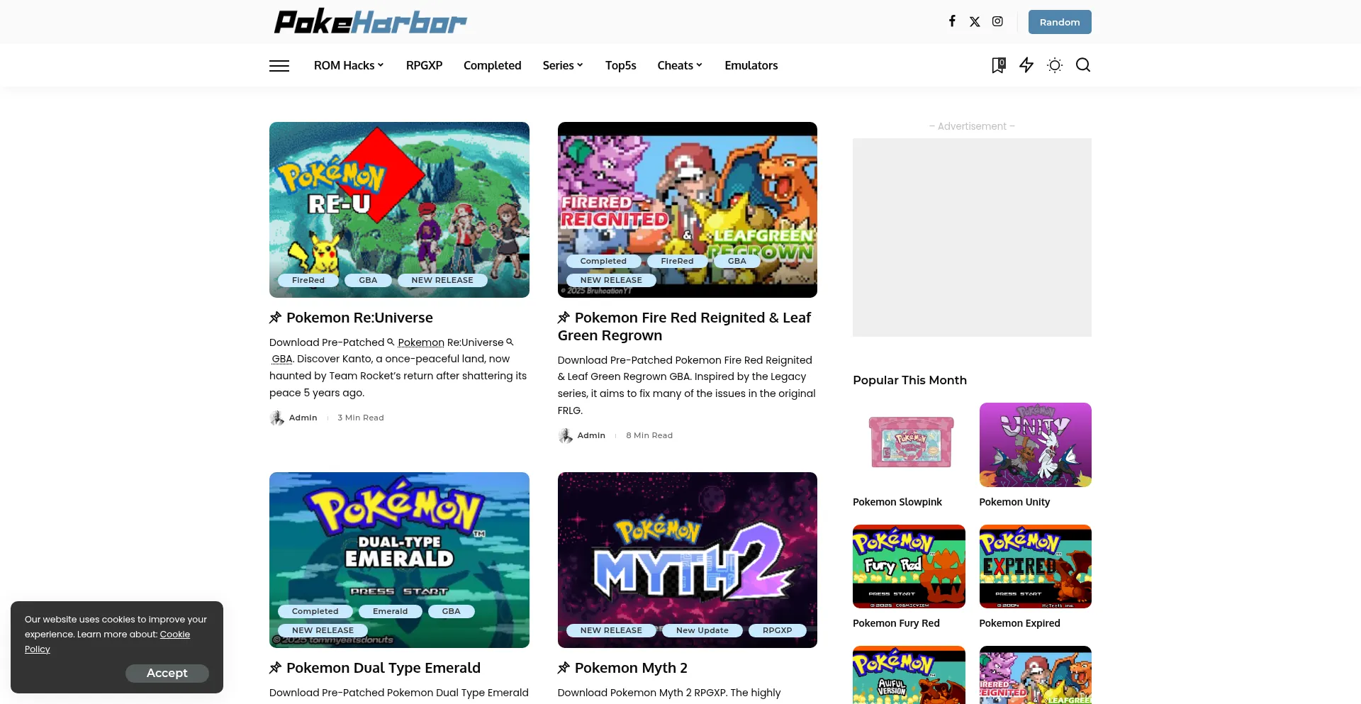 Website screenshot of Pokeharbor.com