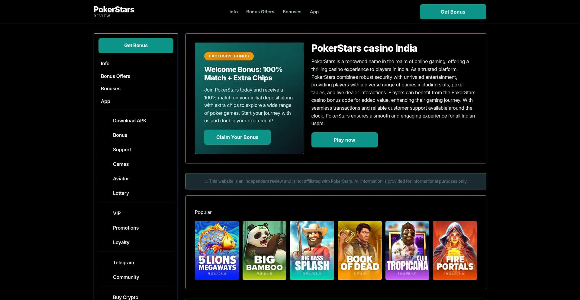 Pokerstarscasinoindia.com