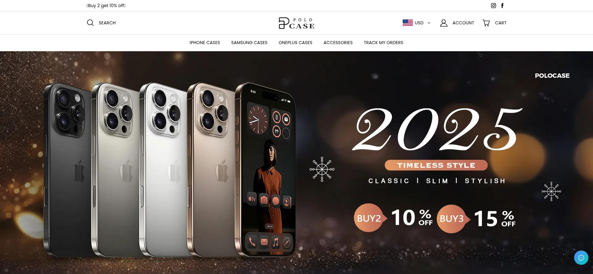 Website screenshot of Polocase.com