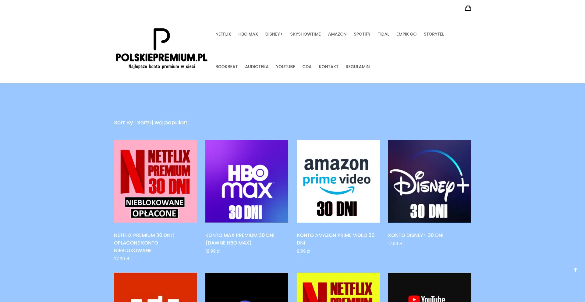 Website screenshot of Polskiepremium.pl