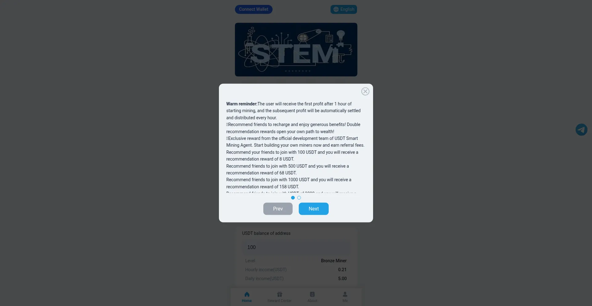 Website screenshot of Polygonusdt.com