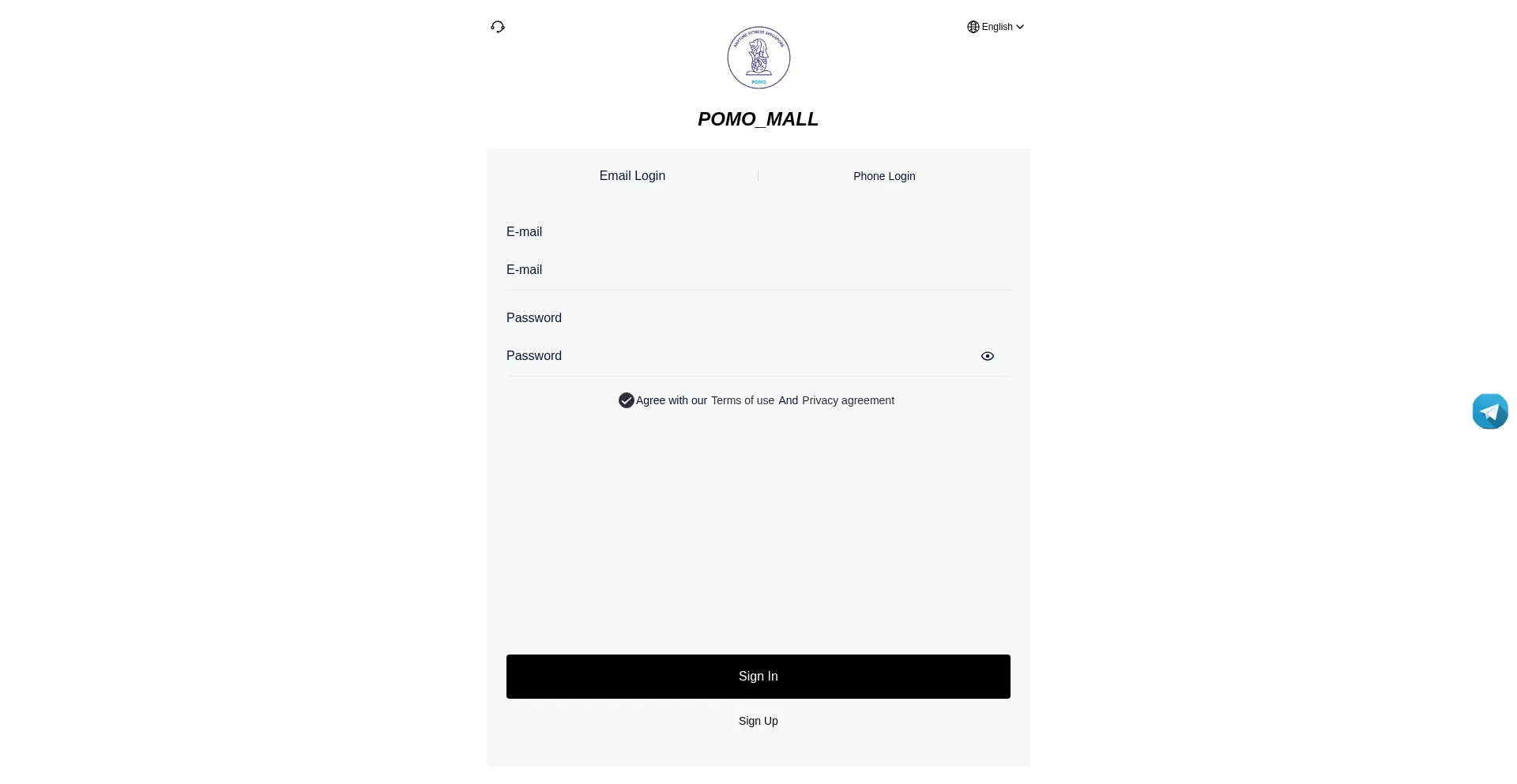Website screenshot of Pomomall.top