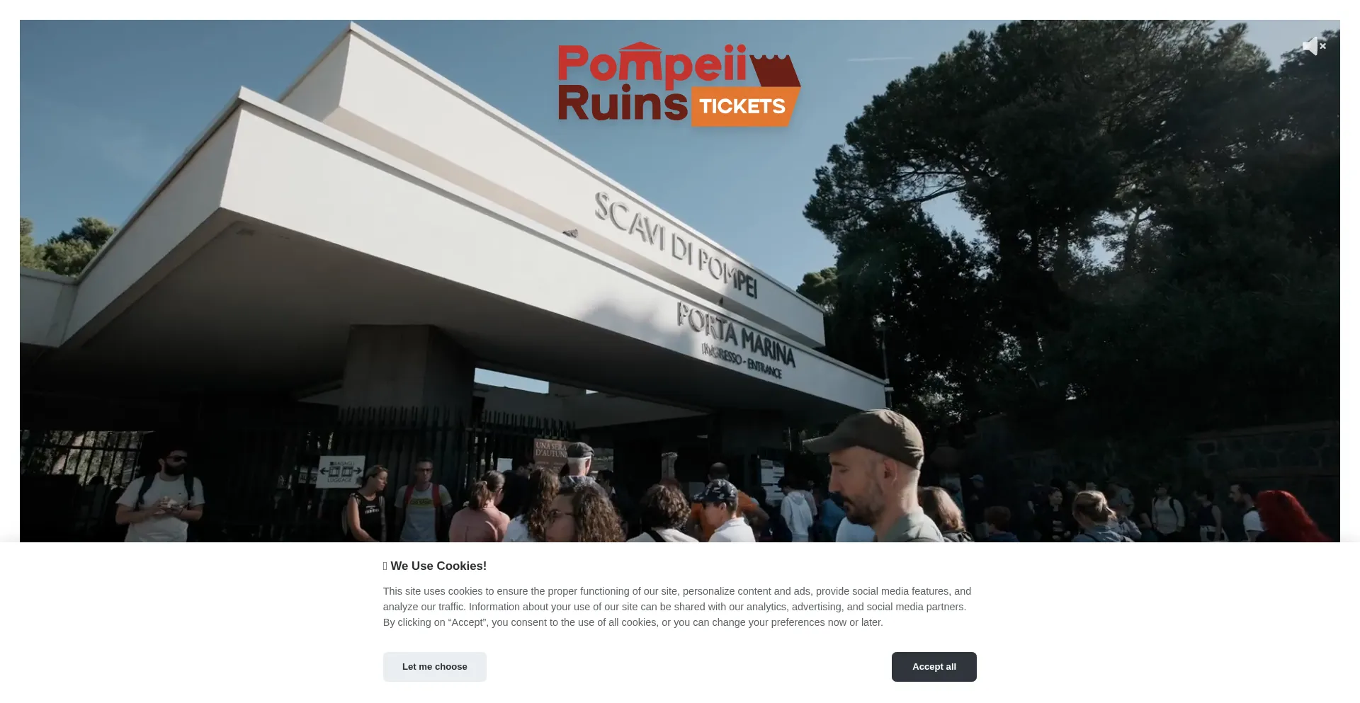 Website screenshot of Pompeiiruinstickets.com