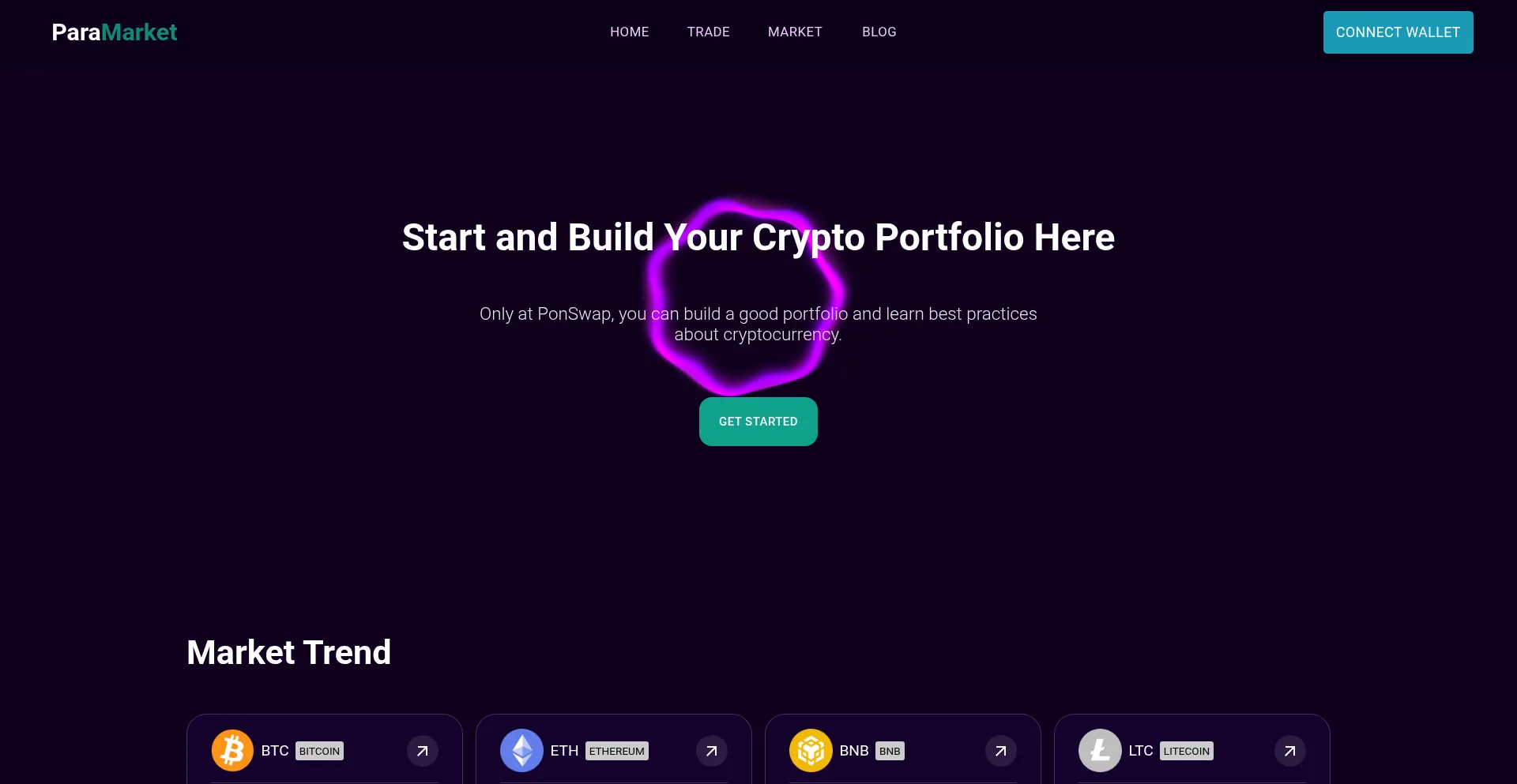 Website screenshot of Ponswap.com