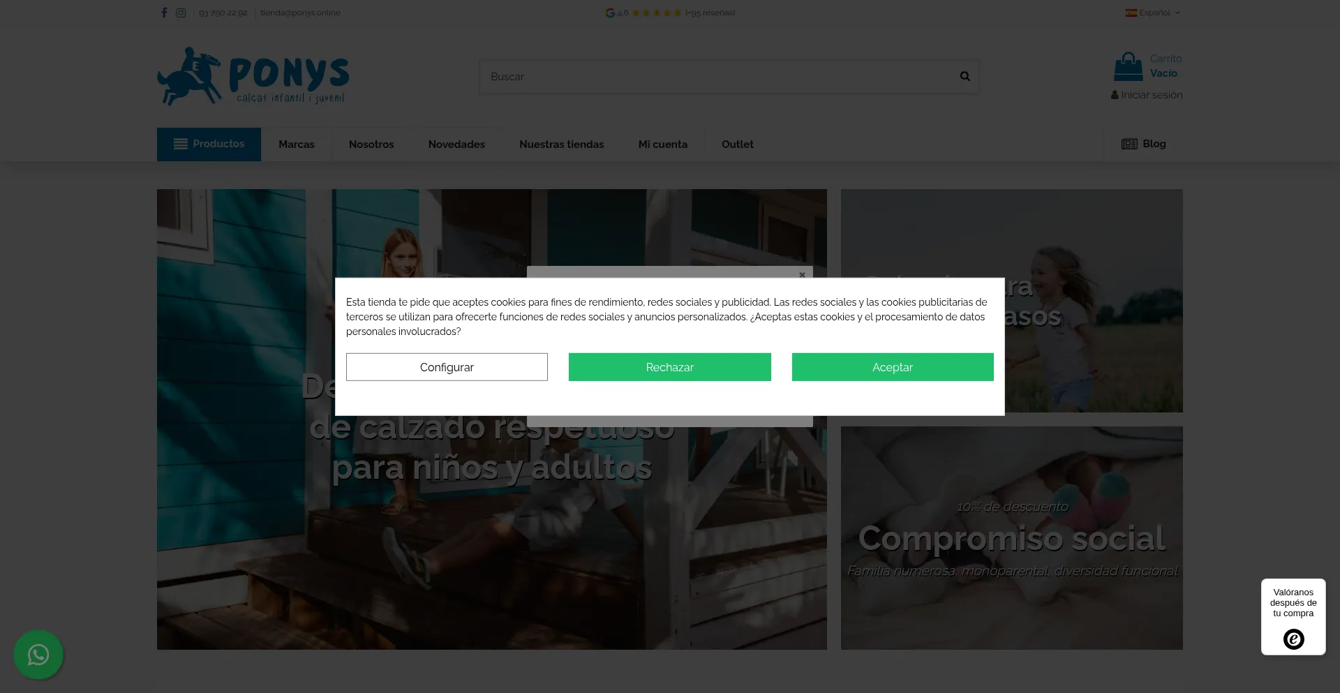Website screenshot of Ponys.online