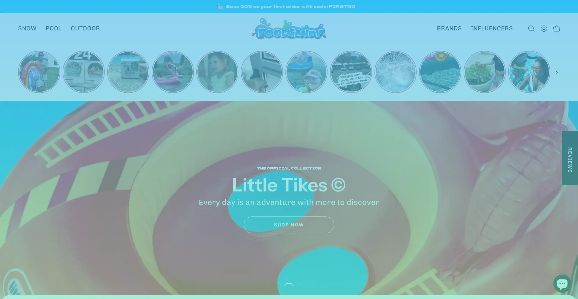Website screenshot of Poolcandy.store