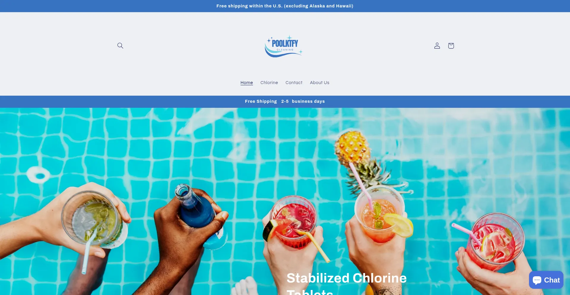 Website screenshot of Poolktfy.com