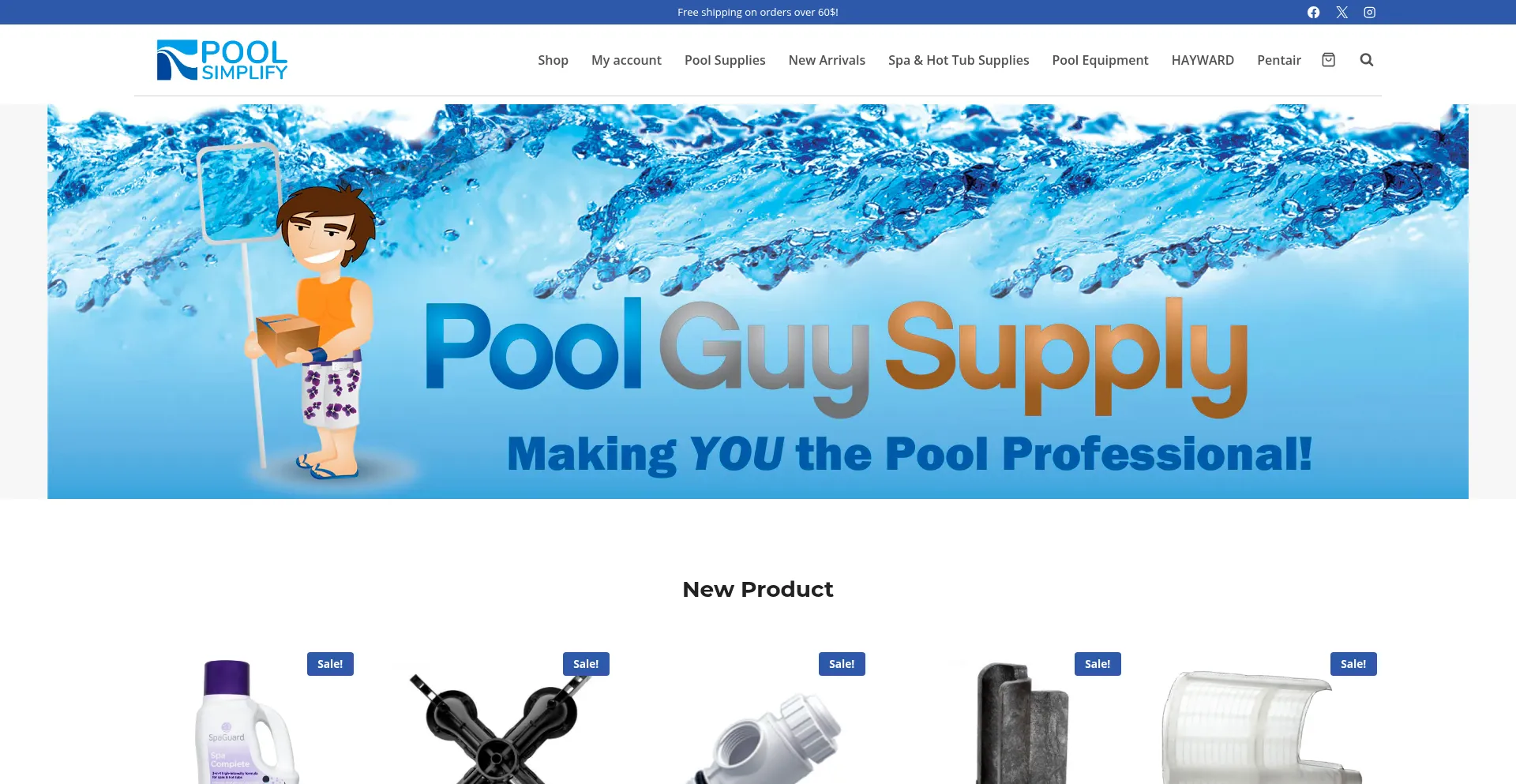 Website screenshot of Poolsimplify.com
