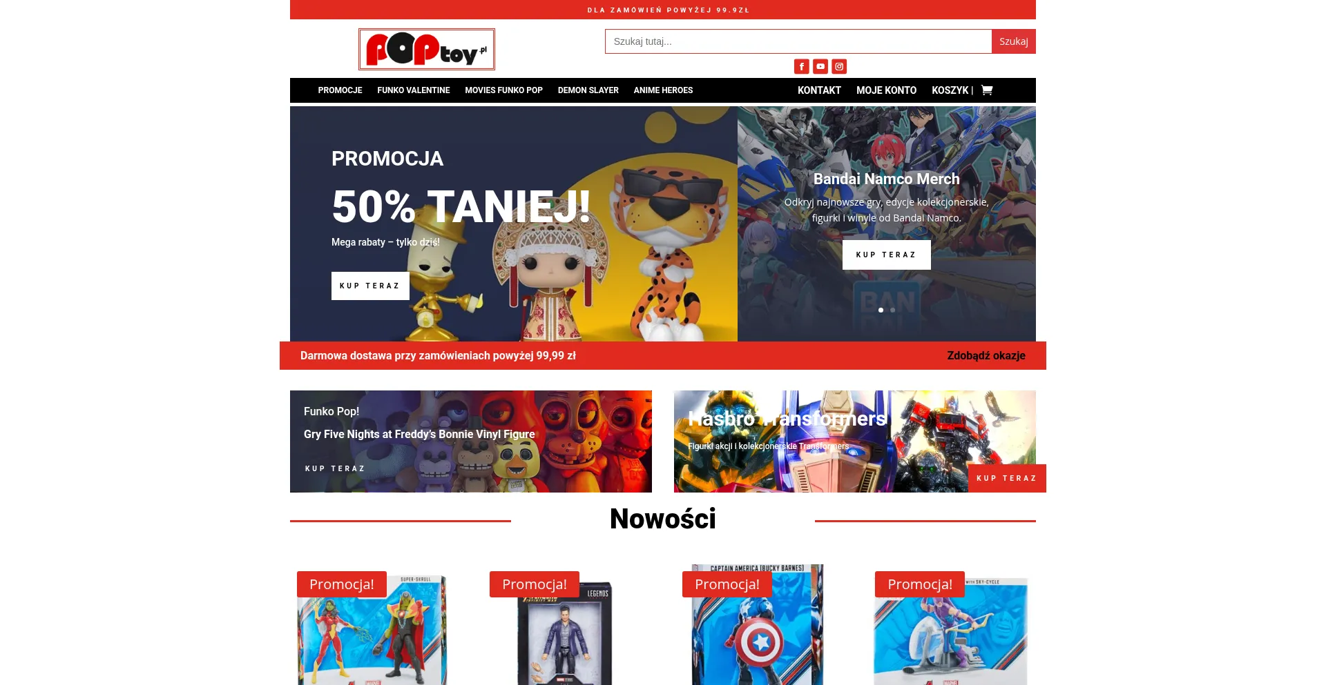 Website screenshot of Poptoys.pl