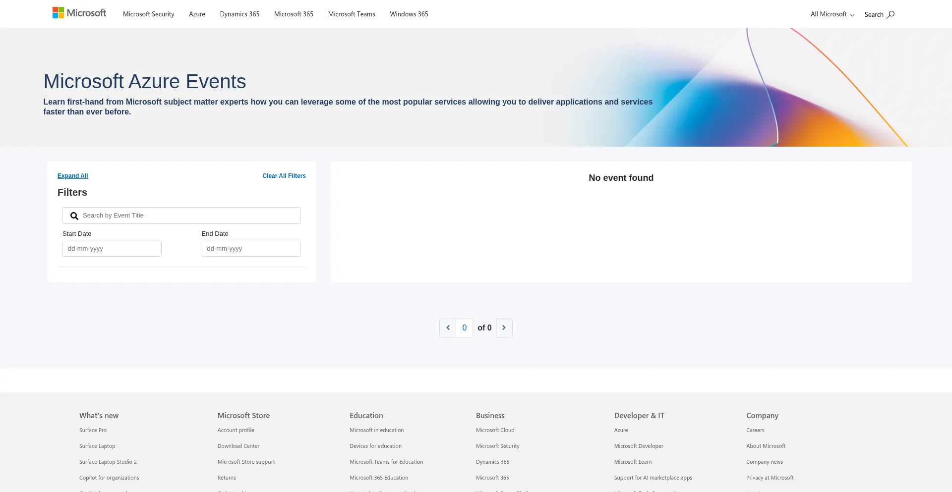 Website screenshot of Portal-smec.cloudevents.ai