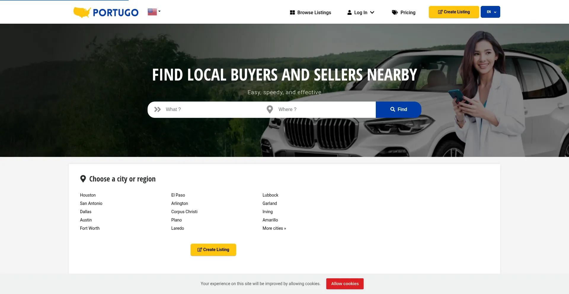 Website screenshot of Portugo.io