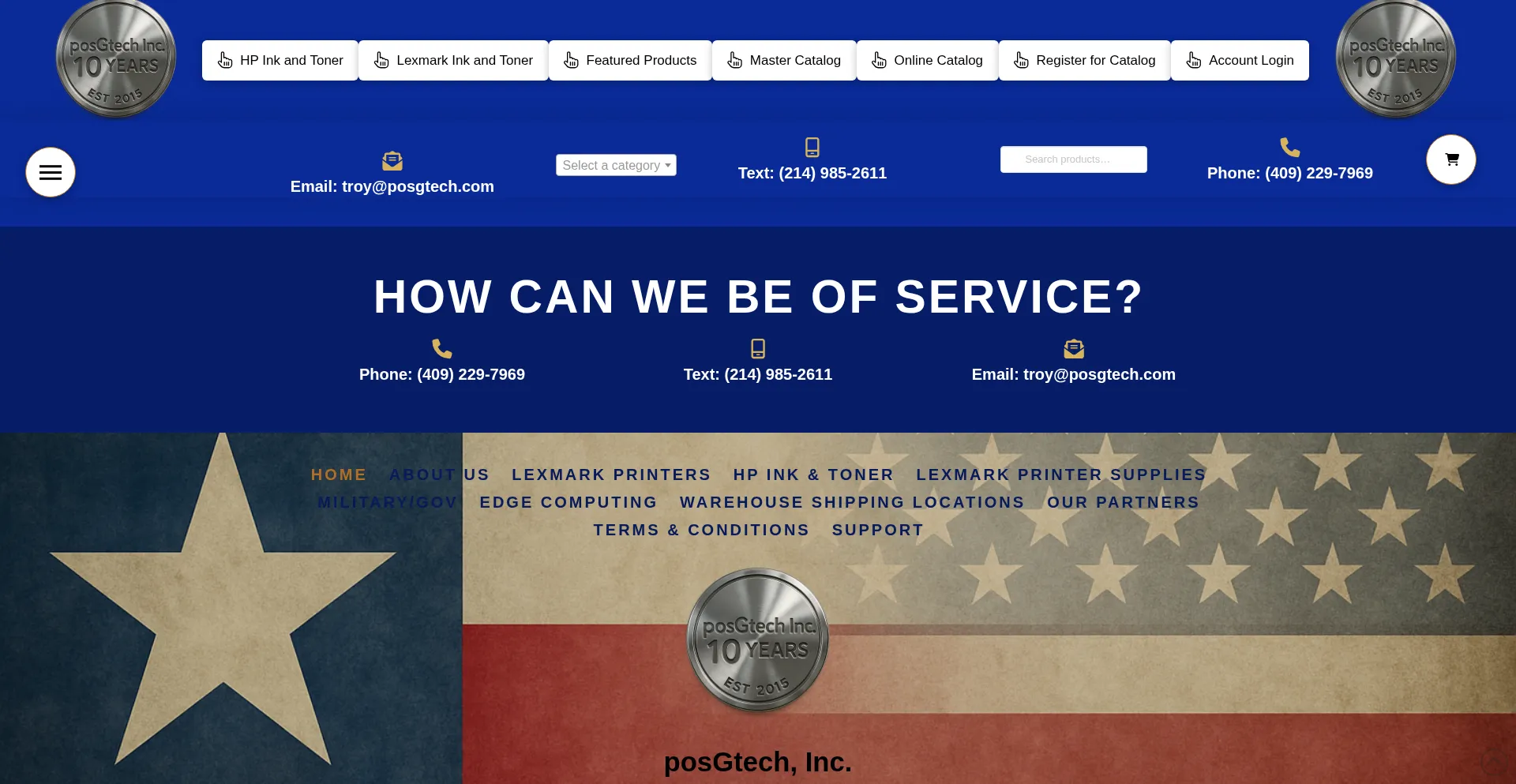 Website screenshot of Posgtech.com