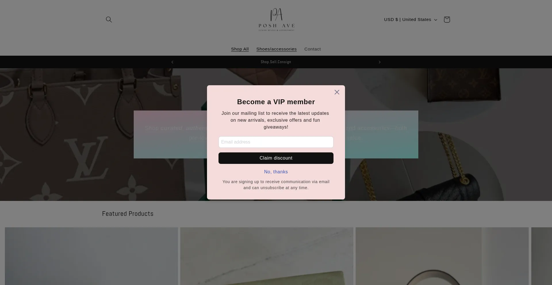 Poshaveluxury.com Screenshot