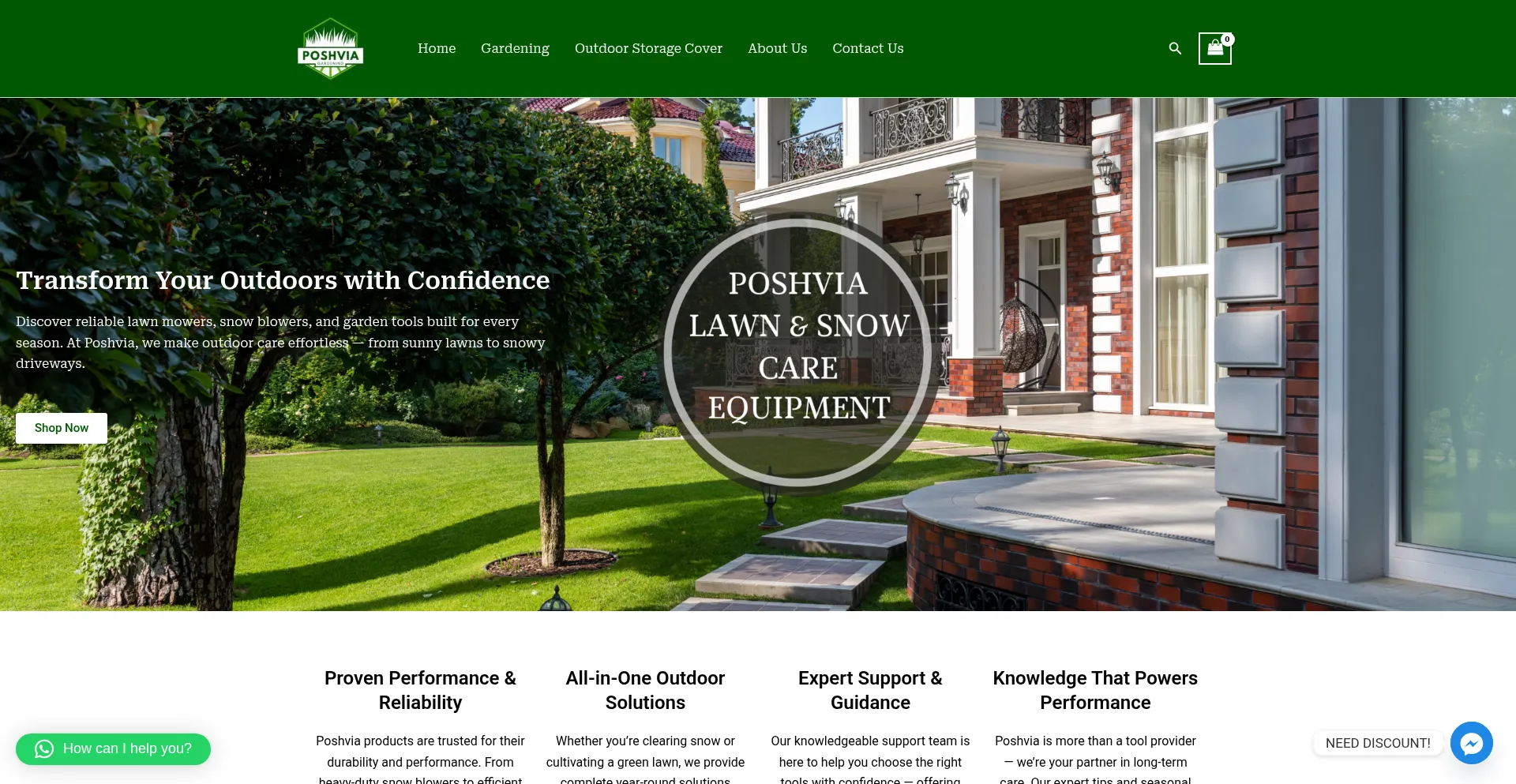 Website screenshot of Poshvia.com